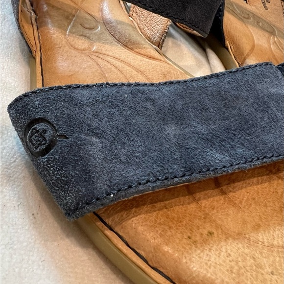 Born Navy Blue Strappy Adjustable Leather Sandals Minimalist Comfort Size 9 - Picture 2 of 9